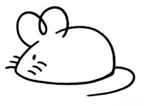 一只特别可爱的小老鼠简笔画绘制步骤大全