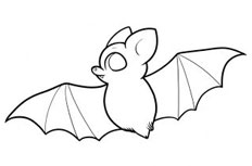 画出搞笑可爱的蝙蝠简笔画