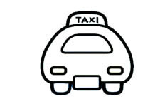 一辆看起来很简单的出租车简笔画步骤图片大全