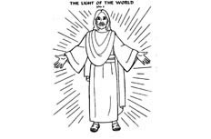 浑身散发出夺目光芒的耶稣人物简笔画步骤图片大全