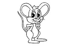 一只打扮得非常可爱的小老鼠简笔画步骤大全