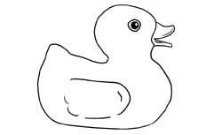 世界闻名的可爱的大黄鸭动物简笔画步骤图片