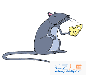 如何画偷奶酪的老鼠简笔画步骤图